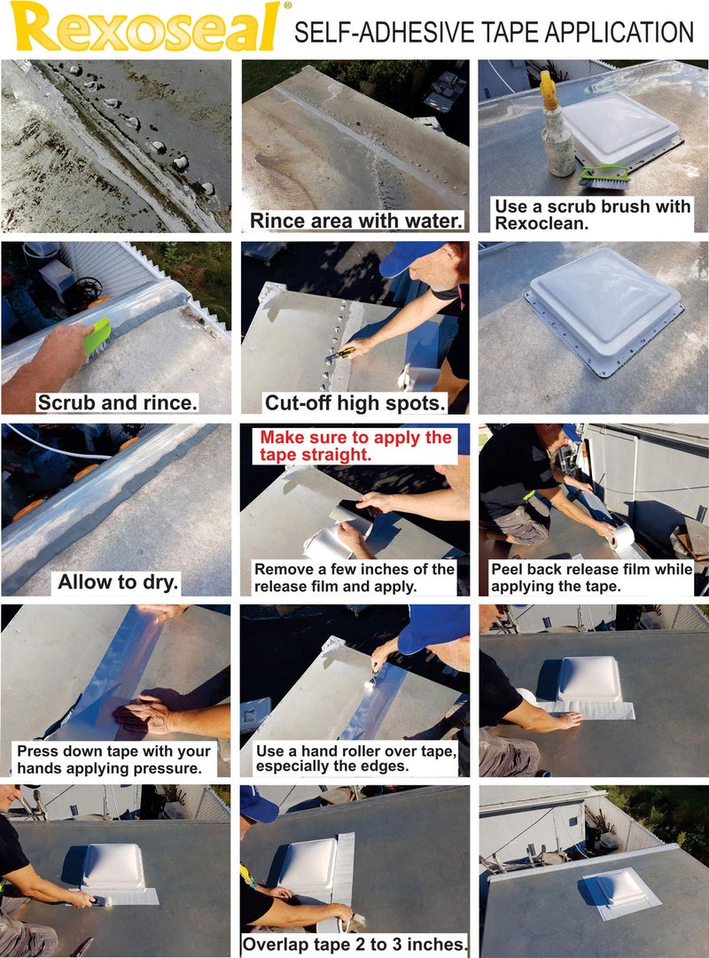 Rexoseal All-Weather Waterproofing Repair Tape - UV and High-Temperature Resistant Tape - White, 5 inch x 32 feet - Image 2